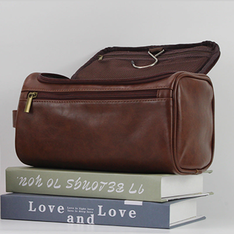 Large Waterproof PU Travel Storage Bag with Handle - Portable Home Organizer