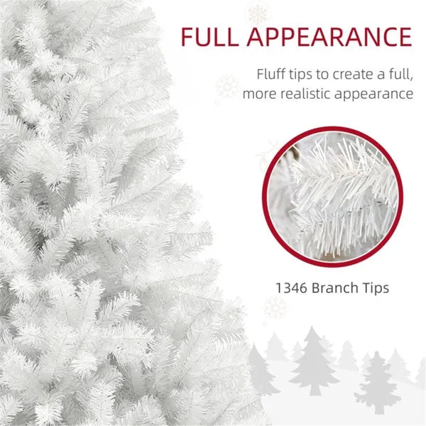 9 ft White Christmas Tree - Indoor Decorative Holiday Ornament
