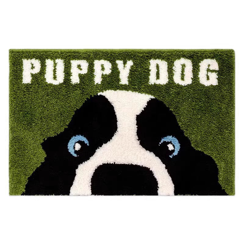 Absorbent Bathroom Floor Mat Geometric Pattern Non-Slip Home Ground Rug