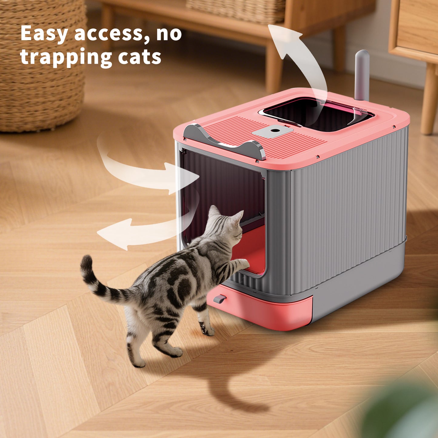 Self Pickup Cat Litter Box for Pet Furniture and Accessories