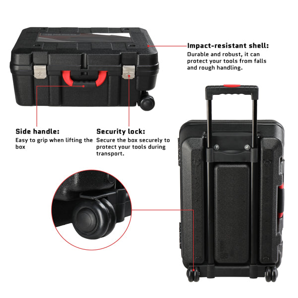 599-Piece Power Tool Set with 21V Cordless Drill and Rolling Toolbox