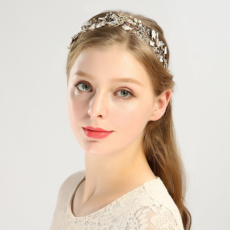 Korean Style Bridal Headwear Accessories Hairband with Leaves - Silver, Gold, Rose Gold