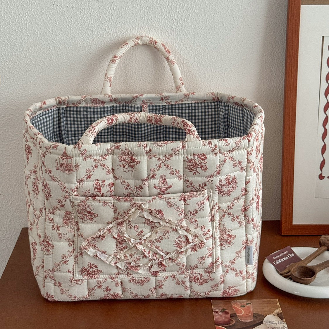 Premium Portable Flower-Design Laundry Basket - Multi-Color Home Storage