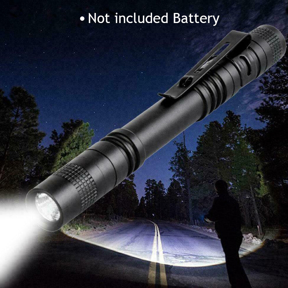 Mini LED Tactical Flashlight Penlight 2 Pack - Waterproof & Compact
