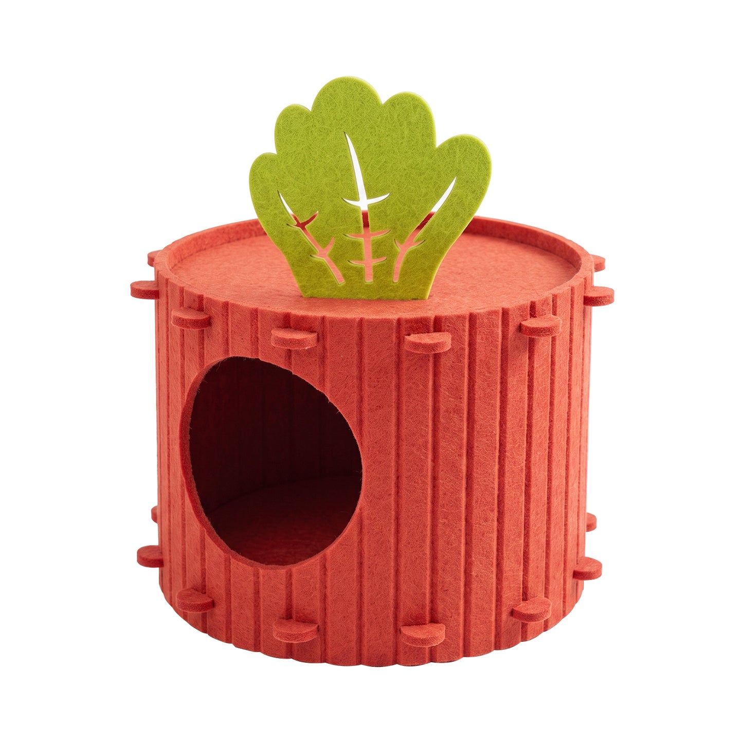 Felt Radish Pet House - Cozy Shelter for Small Pets in Red