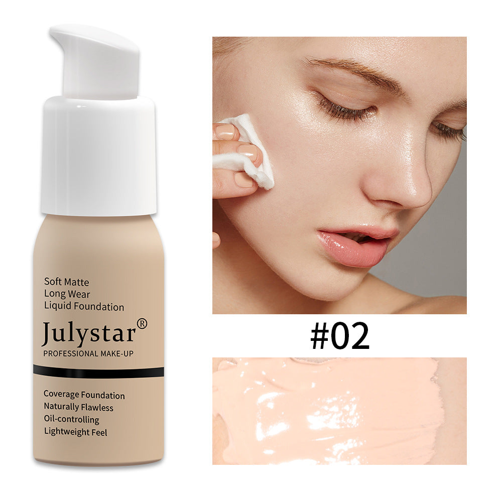 Long-Lasting Liquid Foundation - Waterproof Moisturizing Concealer Makeup
