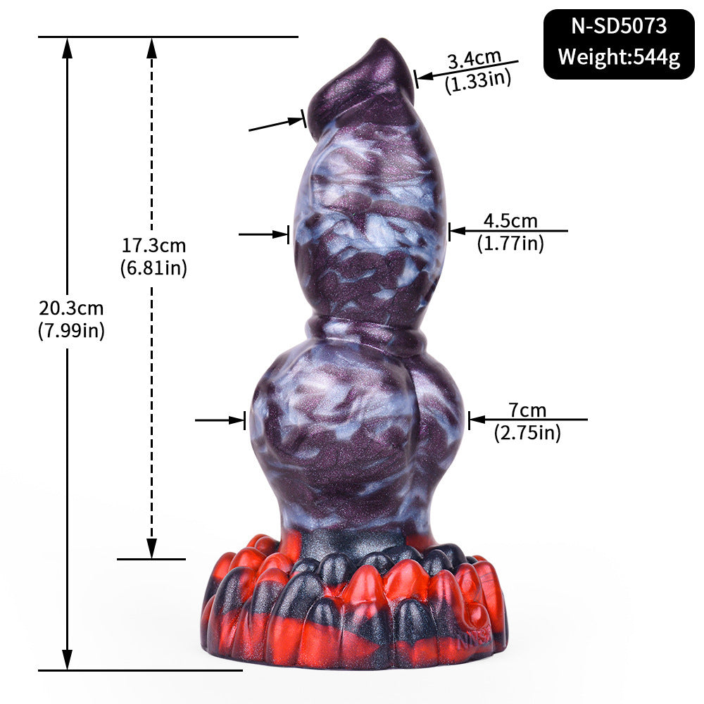 Private Enema Supplies Silicone Kit with Dragon Pattern - Adult Wellness