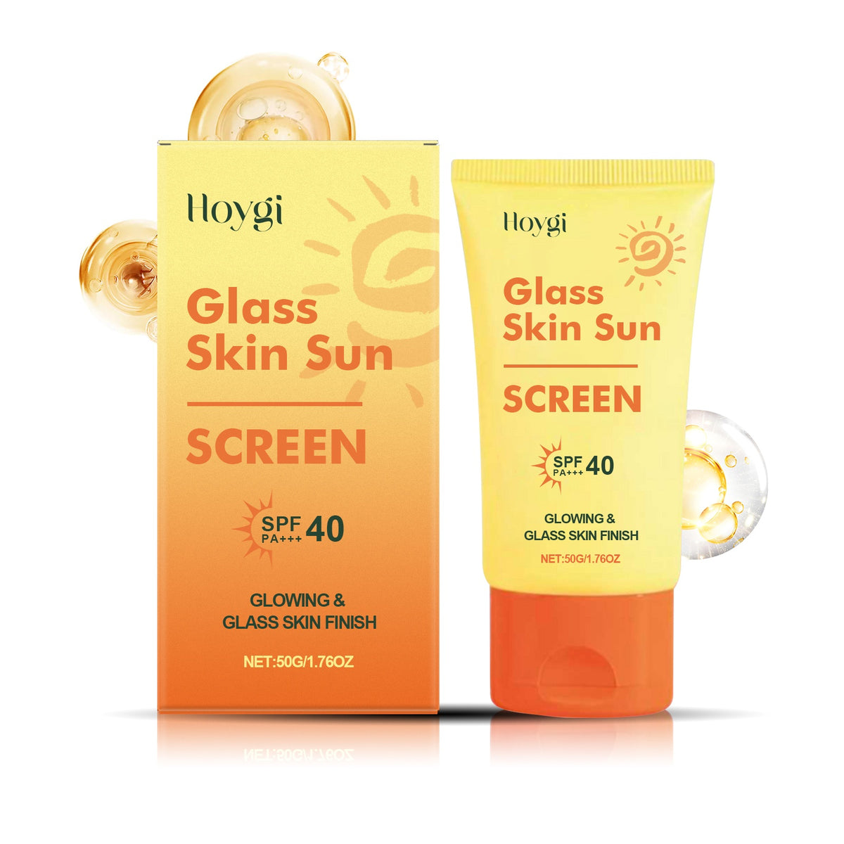 Glass Skin Sunscreen SPF 50g Hydrating Sun Protection for Face & Body