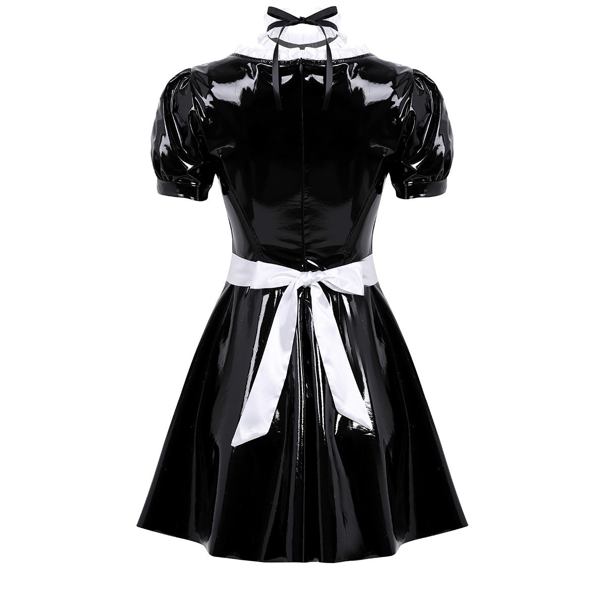 Unisex Halloween Costume Maid Outfit Black Size S-XL Cosplay Dress