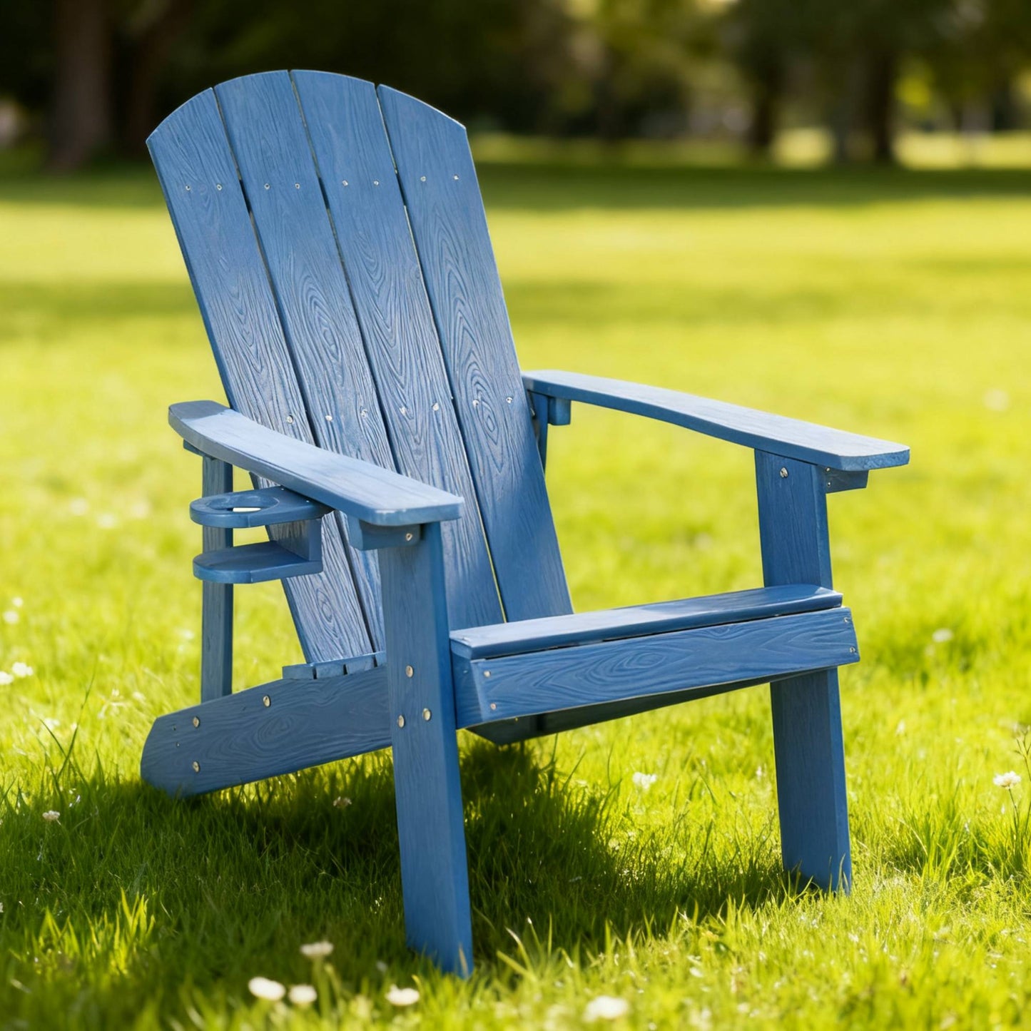 Outdoor Lounge Chair With Cup Holder For Patio Relaxation & Garden