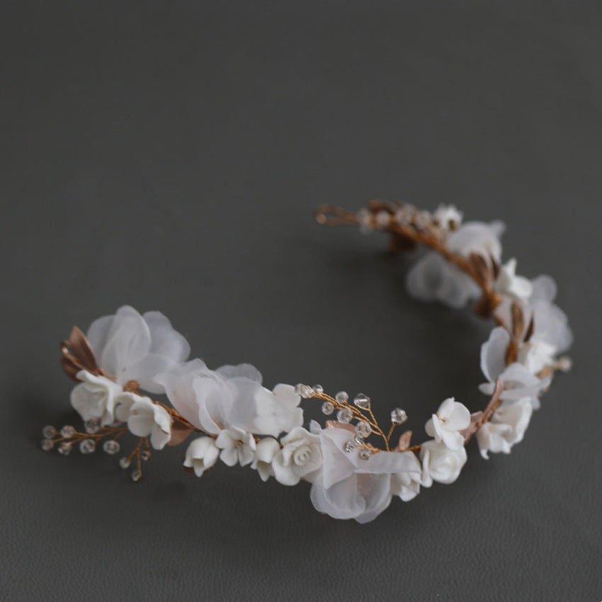 Women's Ceramic Flower Hair Band - Hair Accessories for Women, Elegant Style