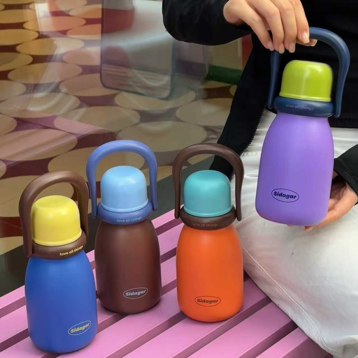 Insulated Portable Water Bottle with Straw - Multiple Colors & Capacity
