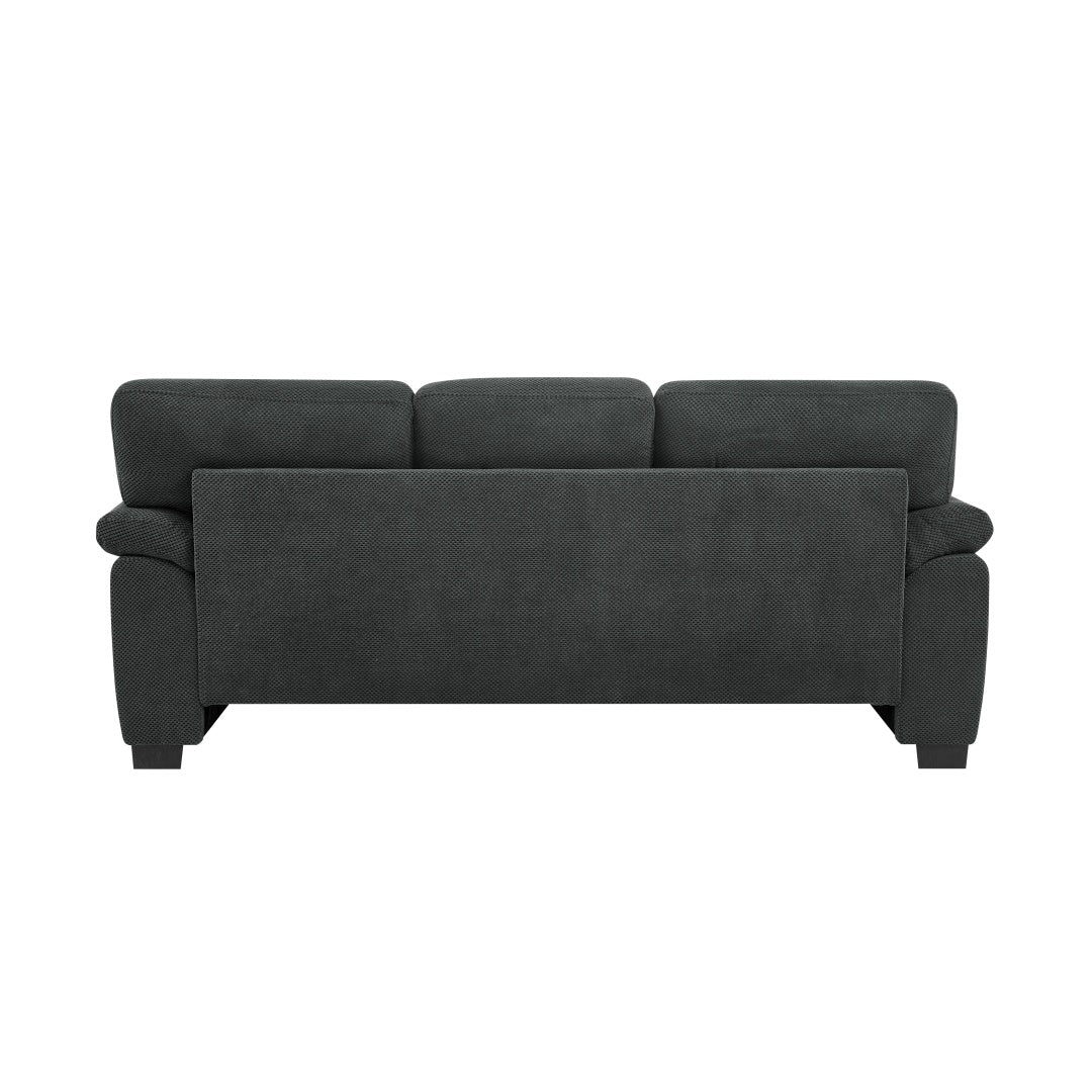 Modern Dark Gray 3-Seater Sofa - Comfortable Upholstered Couch