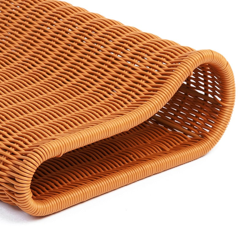 Rattan-Style Summer Cooling Cervical Pillow Support Cushion - Handwoven