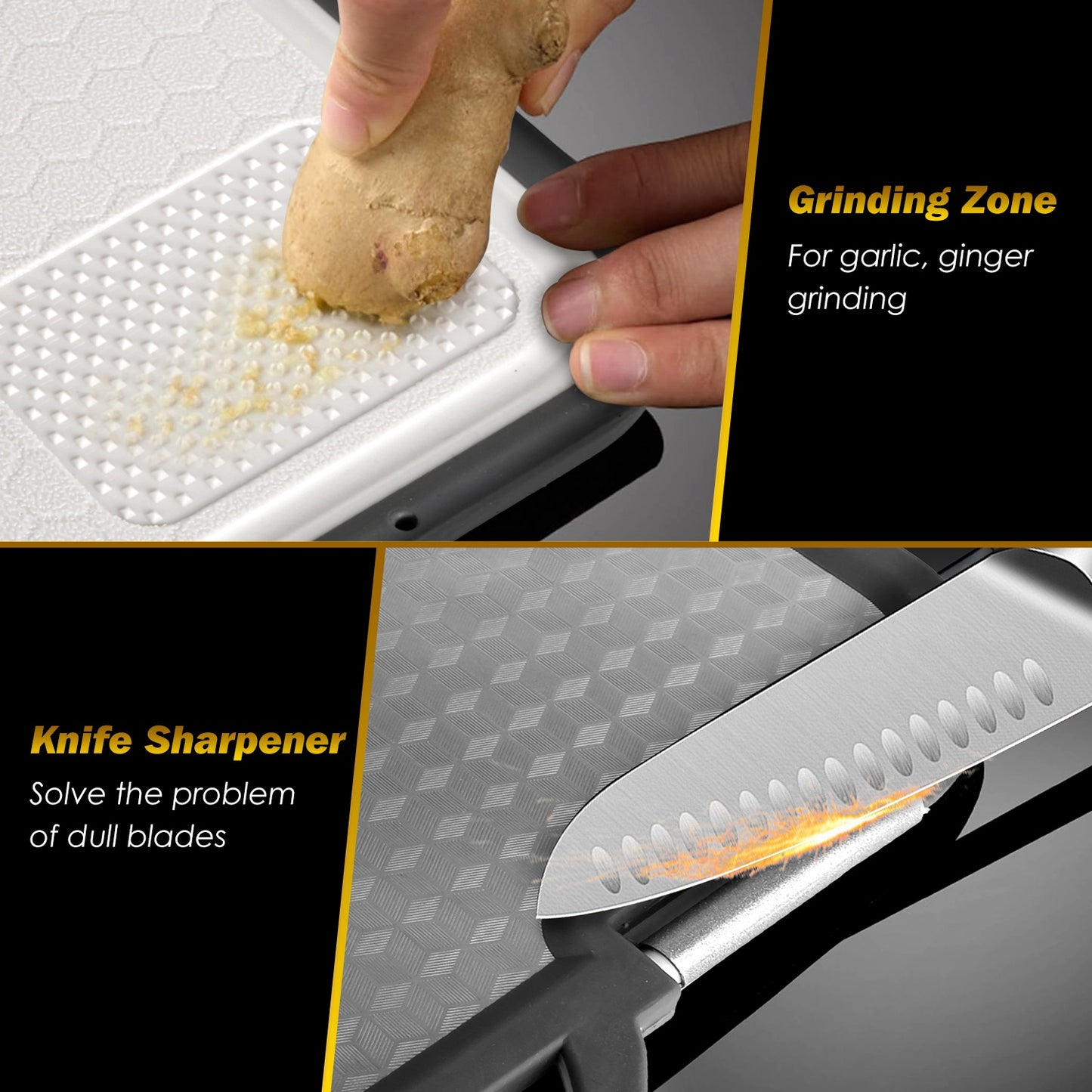 2-Piece Double-Sided Stainless Steel Cutting Board Set