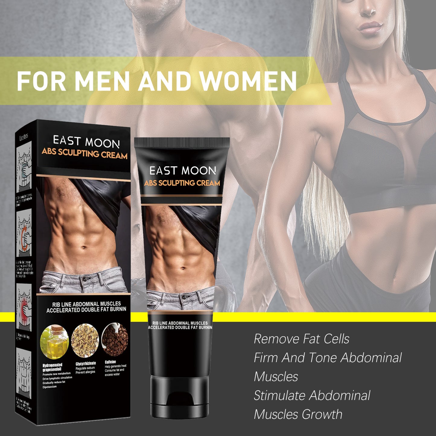 Abdominal Toning Cream - Muscle Firming & Sculpting Massage Cream