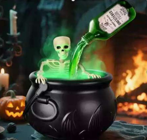 Halloween Magic Floating Bottle & Cauldron Decor Set - Indoor Ghost Props