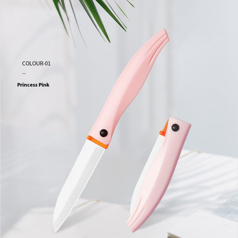 Portable Folding Fruit Knife - Ceramic Blade, Modern Design