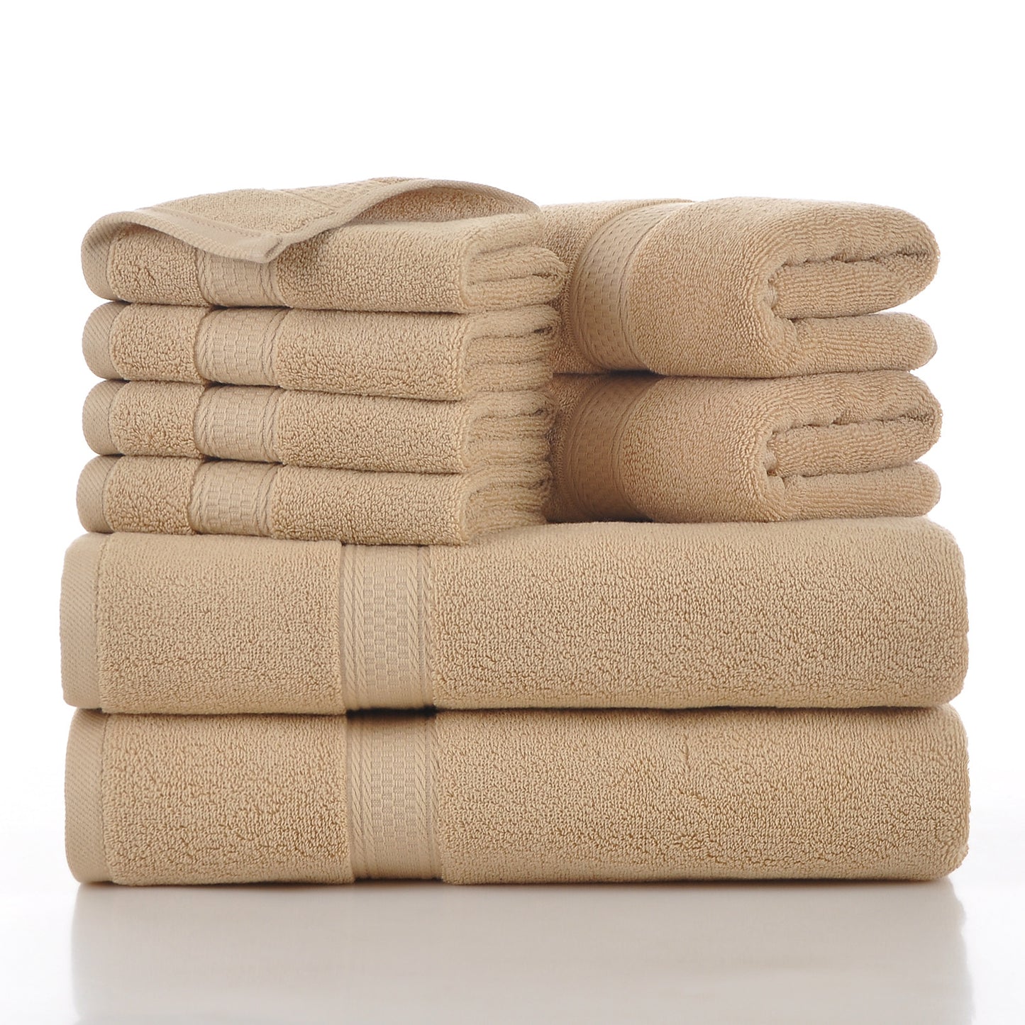 8-Piece Cotton Towel Set - Soft, Absorbent Home Towels in Multiple Colors