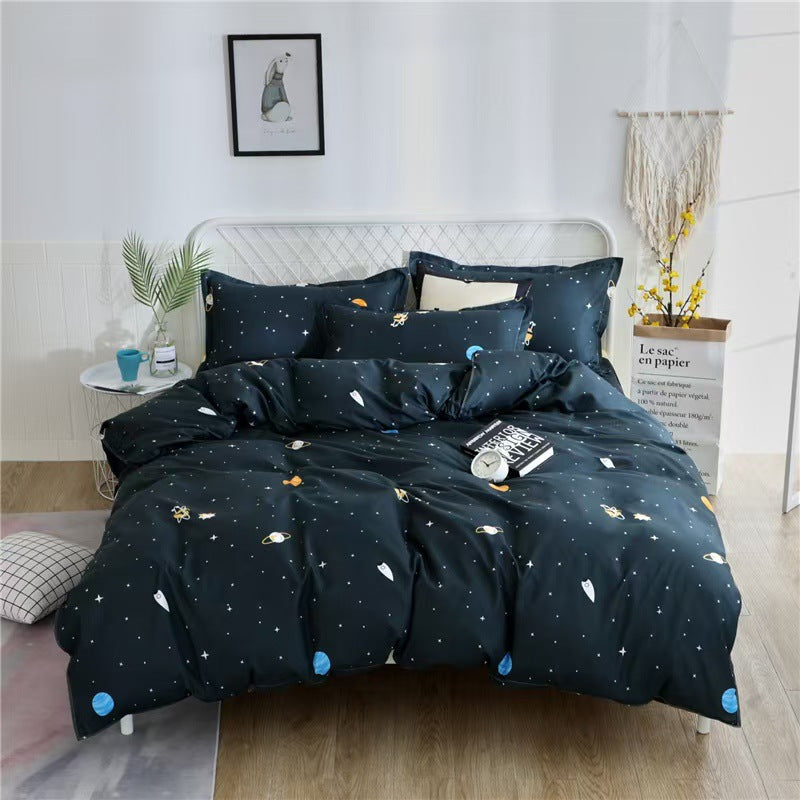 Four-Piece Bedding Set with Pillowcases and Quilt Cover - Multiple Sizes & Patterns