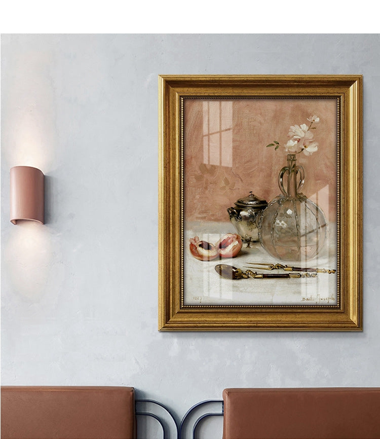 European American Style Decorative Oil Painting with Gold Frame - Landscape or Character