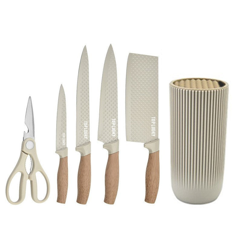 Kitchen Knife Set Stainless Steel Dish Knife and Scissors - 5-Piece