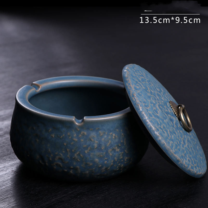 Ceramic Wind and Fly Ash Jar with Lid for Household Storage