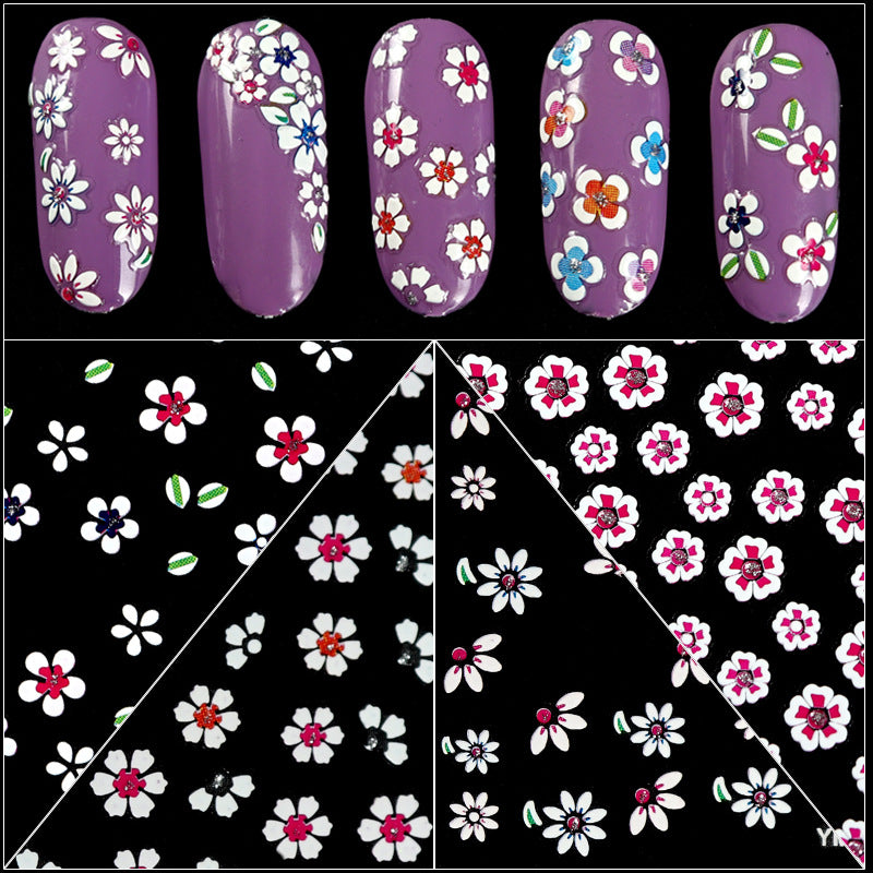 3D Nail Art Stickers - Butterfly & Flower Designs