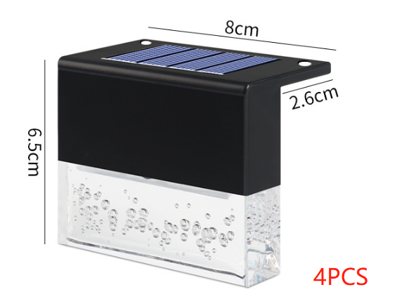 Waterproof RGB Solar LED Step Fence Light for Garden and Pathway