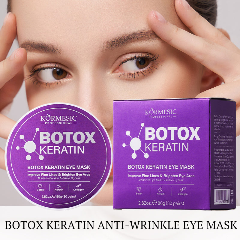 Anti-Wrinkle Eye Mask Patches - Keratin & Botulinum Formula, 80g, 60 Patches