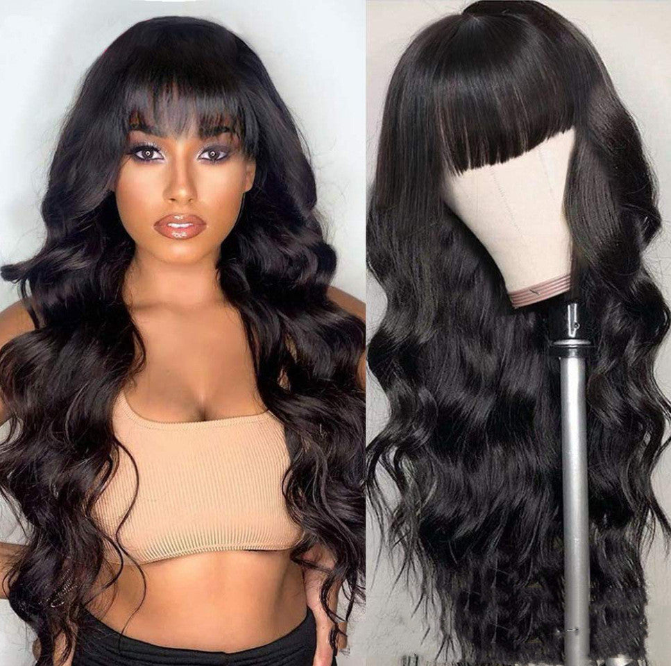 Full Machine Made Body Wave Wigs for Women - Synthetic Hair, Non-Lace