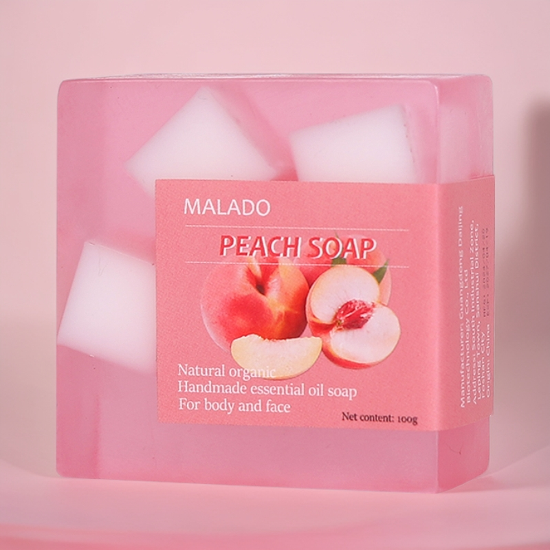 Peach Fruit Soap Bar 100g Natural Body Care for Gentle Cleansing