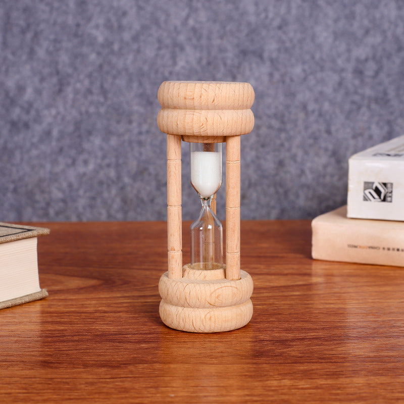Wooden 30-Minute Hourglass Timer - Beech Style Decorative Kitchen & Home Accent