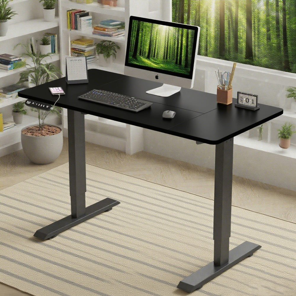 Electric Standing Desk - Height Adjustable Gaming & Office Table 55" - Black