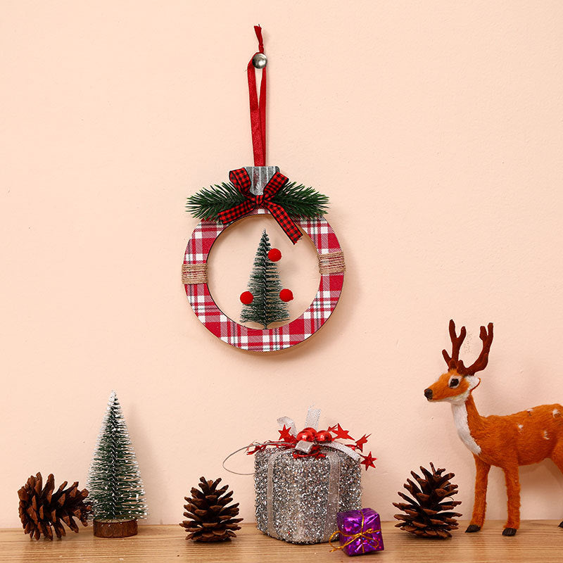 Christmas Tree Scene Setting Decorations - Cedar Wooden Tree & House Styles