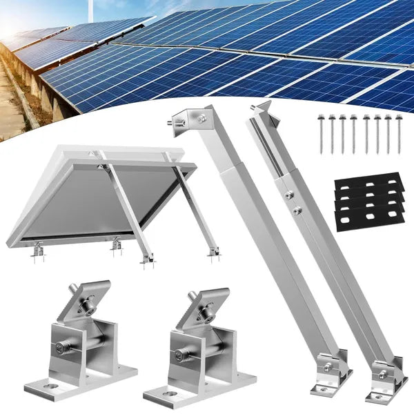 Adjustable Solar Panel Mount Brackets - Support Kit for Roof & RV