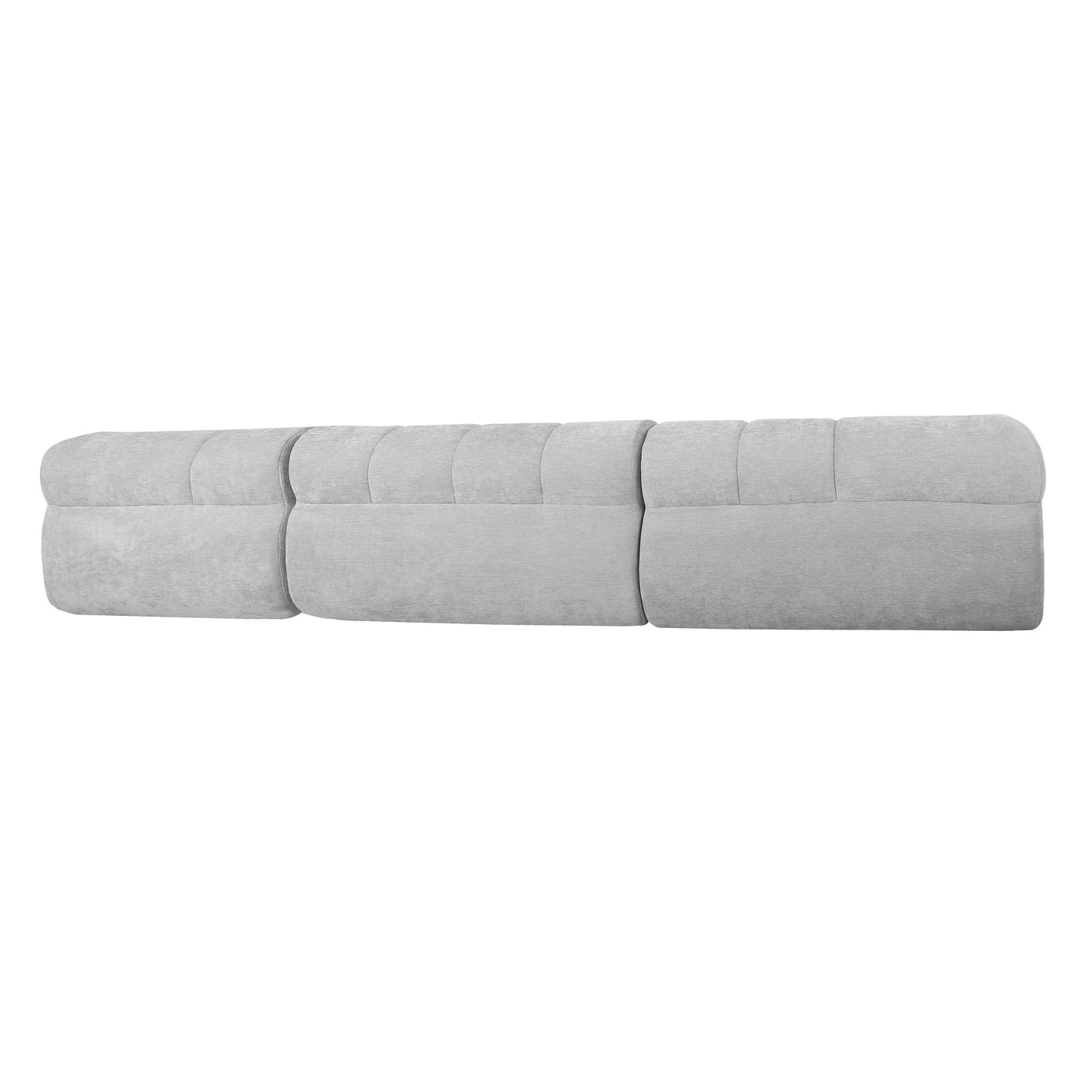 L-Shaped Sectional Sofa - Modern Grey Foam Couch with Chaise Lounge