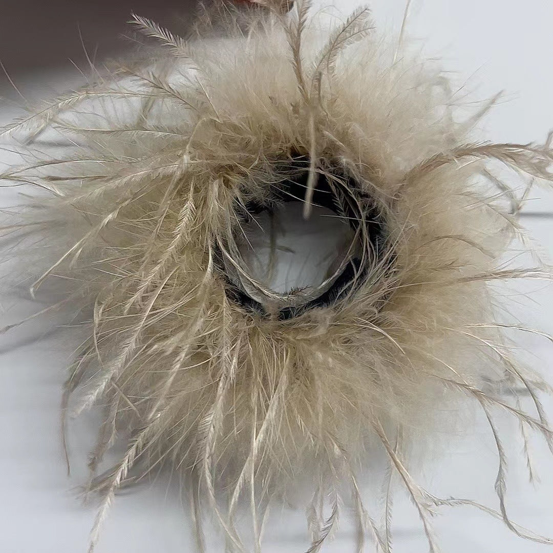 Feather Headdress – Adjustable Snap Ring Band, Multiple Colors