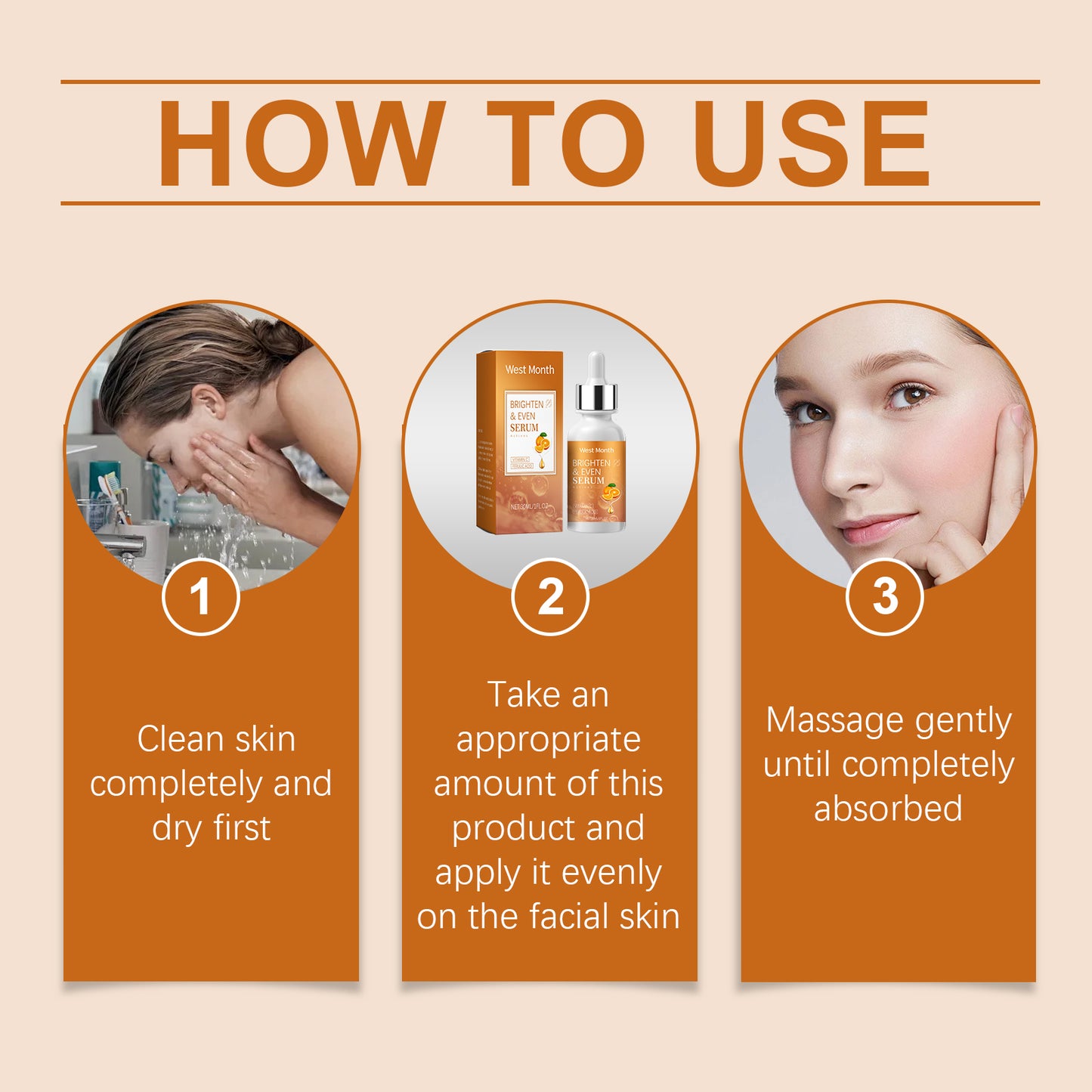 Vitamin C Brightening Facial Serum with Collagen & Arbutin - 30ml
