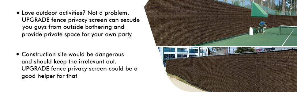 4x50ft Outdoor Privacy Fence Screen HDPE Sun-Resistant Garden Barrier - Dark Grey Black Green Brown
