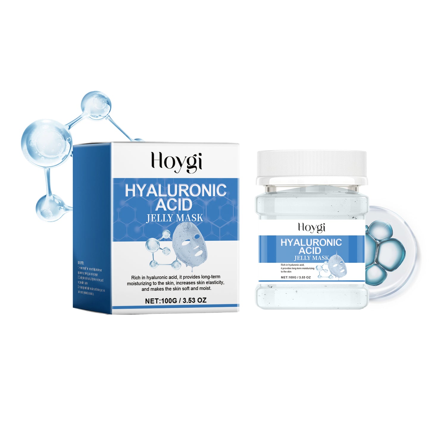 Hyaluronic Acid Peel-Off Facial Mask Powder - Hydrating & Brightening Skincare