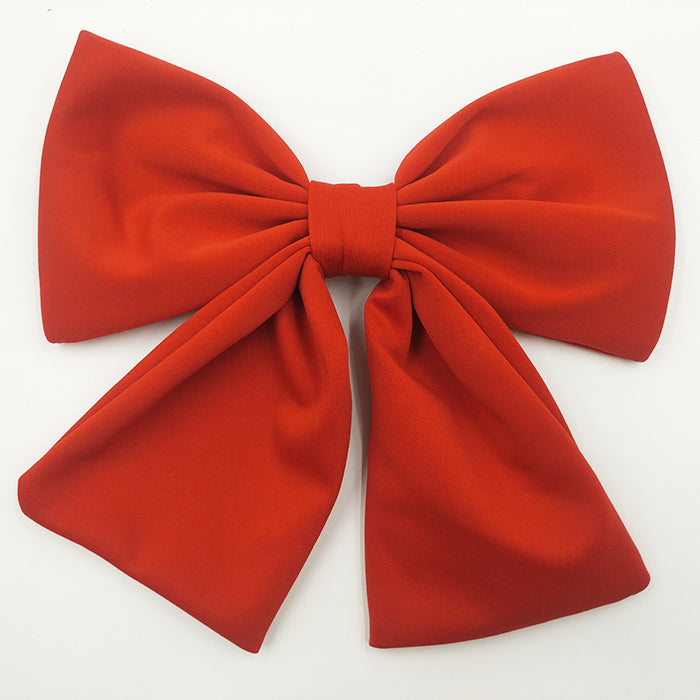 Helmet Decoration Bow with Braids for Motorcycle Helmets - Red & Wine Red