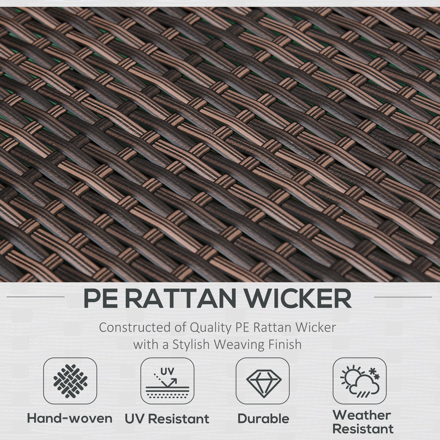 5-Piece Rattan Wicker Outdoor Patio Conversation Set