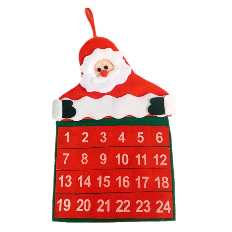 Velvet Christmas Calendar for Elderly | 30x40cm Wall Decor, Festive Gift