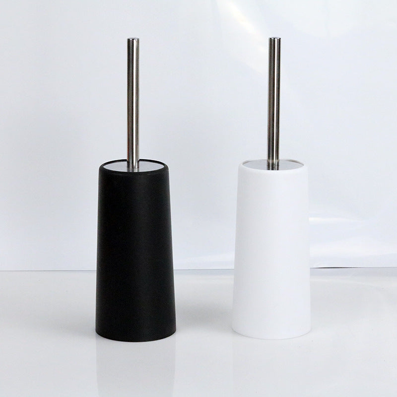 European Style Toilet Brush Set with Stand, Multiple Colors & Nylon Brush Head