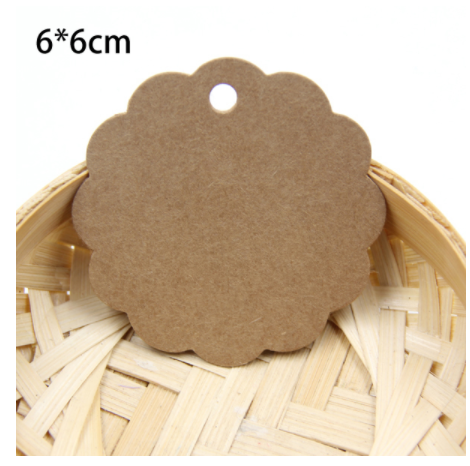 Tree-Shaped Kraft Paper Labels for Christmas Decorations - Pack of 10