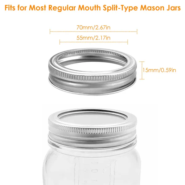 24-Piece Regular Mouth Canning Jar Metal Sealing Rings
