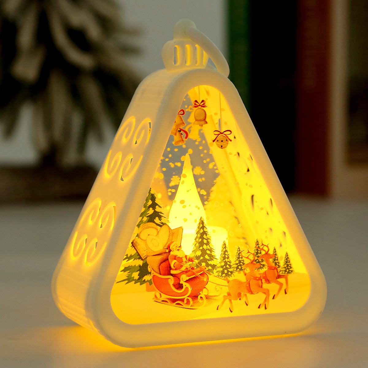 Retro Electric Candle Lamp Christmas Decorations Luminous Ornaments