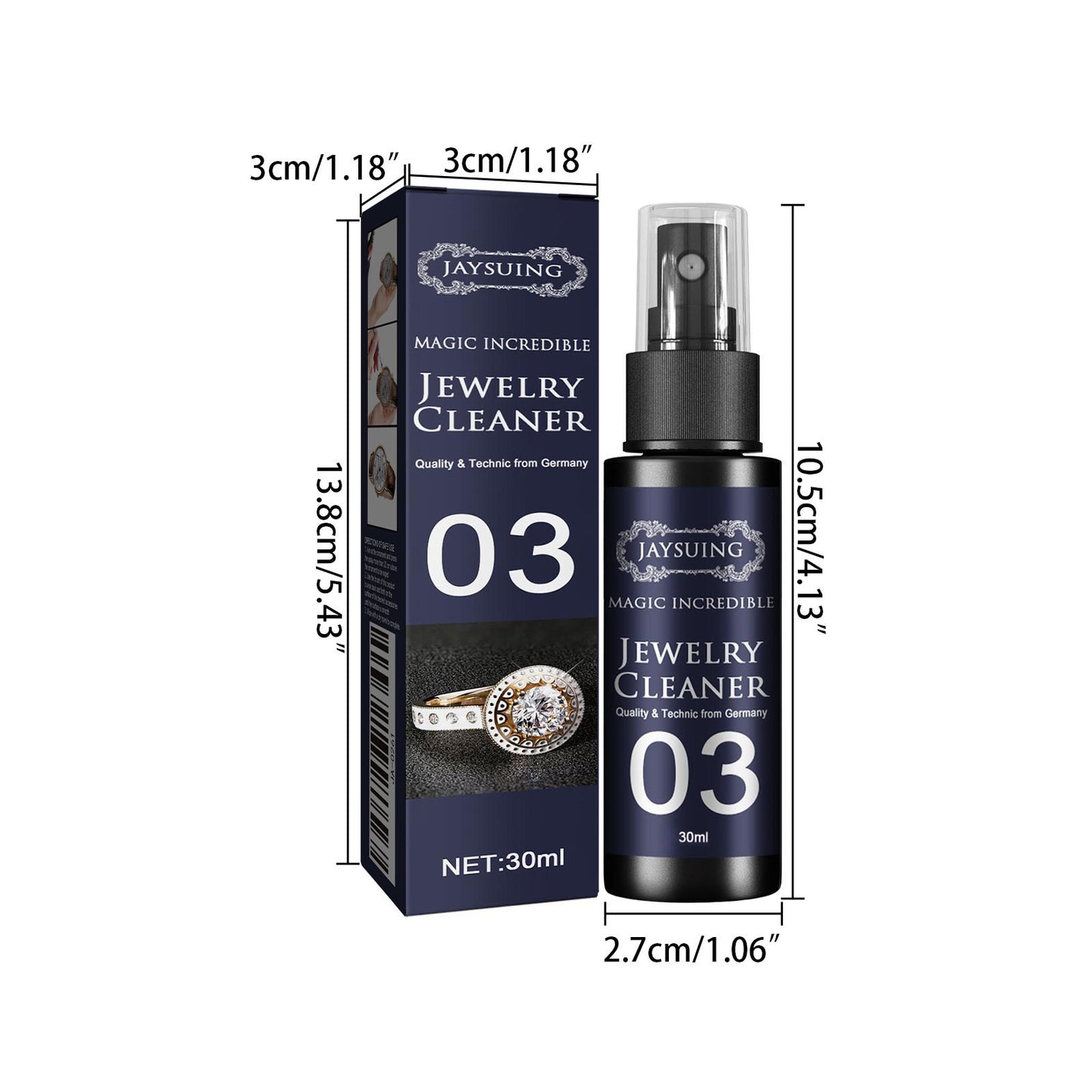 Jewelry Cleaner Solution 30ml Set for Jewelry Care and Polishing