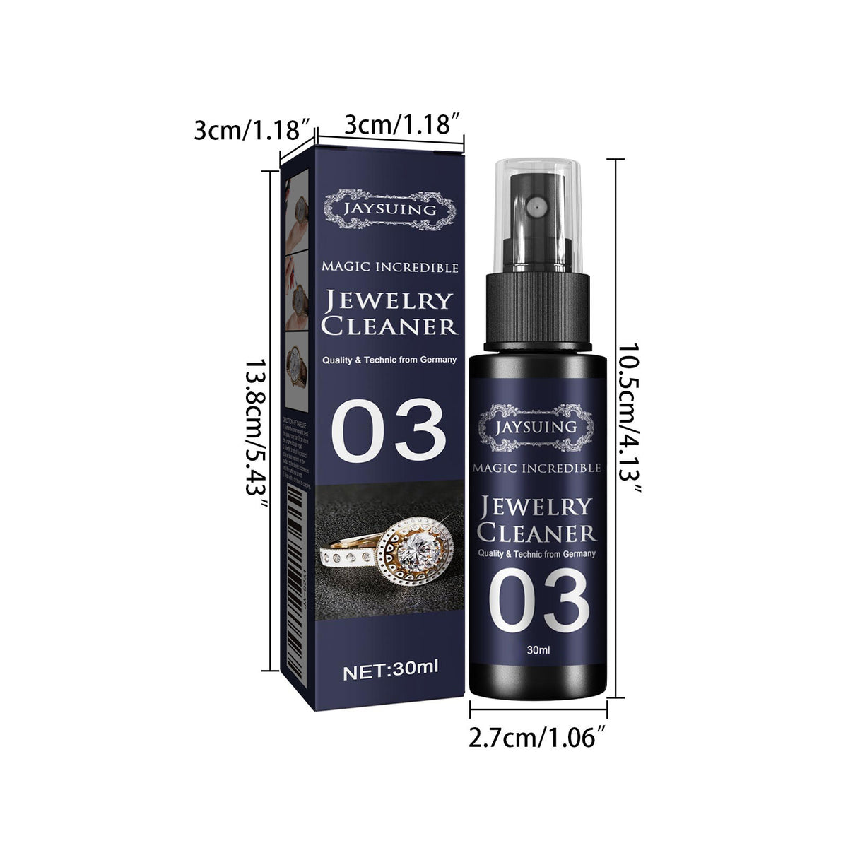 Jewelry Cleaner Solution 30ml Set for Jewelry Polishing & Care